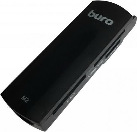 Устройство чтения карт памяти USB2.0 Buro BU-CR-108 черный