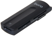 Устройство чтения карт памяти USB2.0 Buro BU-CR-108 черный