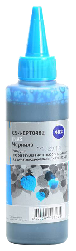 Чернила Cactus CS-I-EPT0482 голубой 100мл для Epson StPh R200/R220/R300/R320/R340