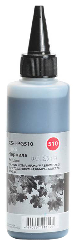 Чернила Cactus CS-I-PG510 черный пигментный 100мл для Canon Pixma MP240/MP250/MP260/MP270