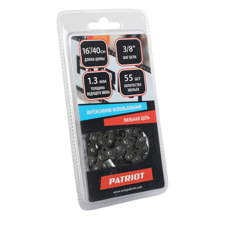 Цепь для цепных пил Patriot 91VS-44E 3/8" 44звен. (862381344)