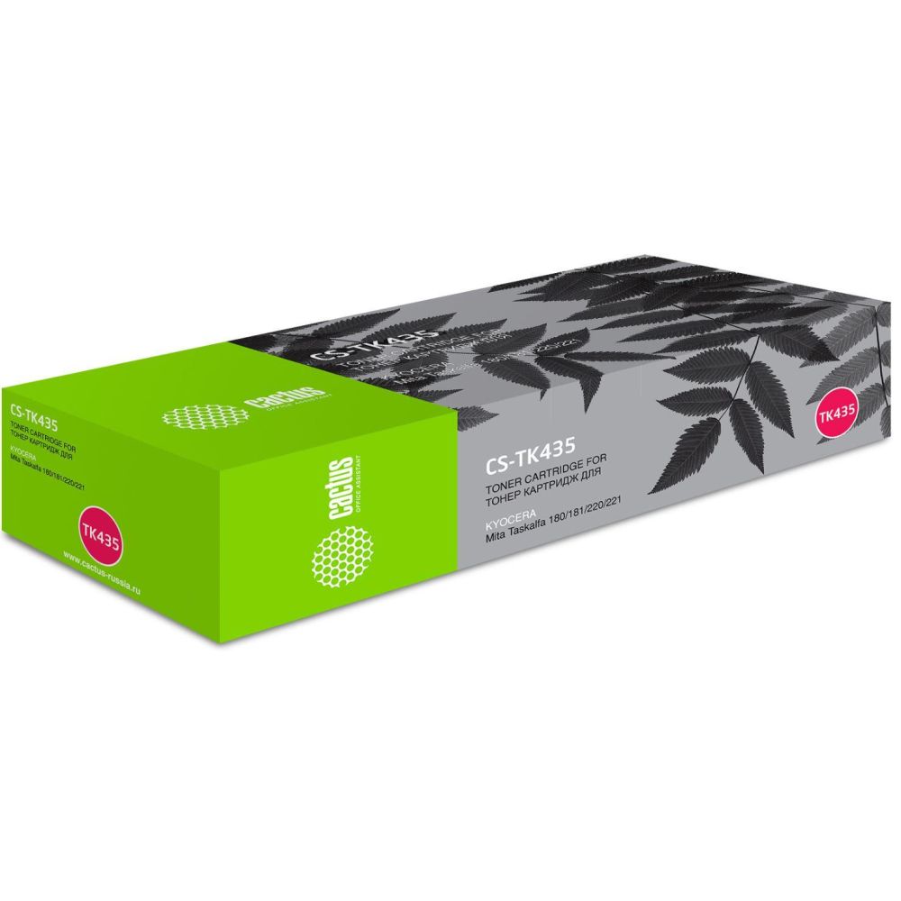 Картридж лазерный Cactus CS-TK435 TK-435 черный (15000стр.) для Kyocera Mita TASKalfa 180/181/220/22