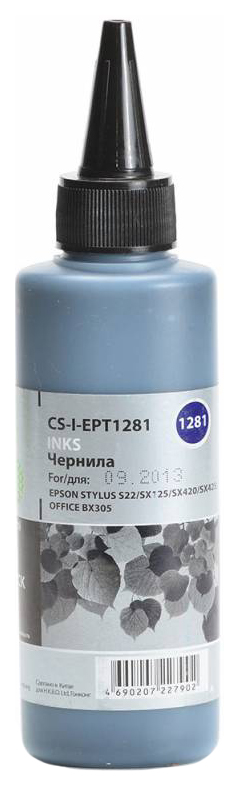 Чернила Cactus CS-I-EPT1281 черный 100мл для Epson St S22/SX125/SX420/SX425/Of BX305