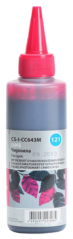 Чернила Cactus CS-I-CC643M пурпурный 100мл для HP DJ D1663/D2563/D2663/D5563/PS C4683/C4783