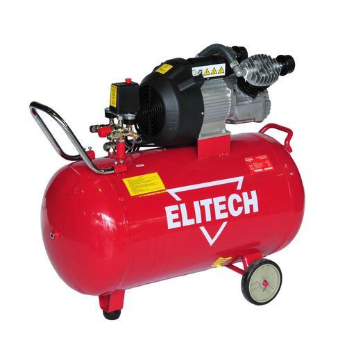Компрессор поршневой Elitech КПМ 360/100 масляный 360л/мин 100л 2200Вт красный/черный