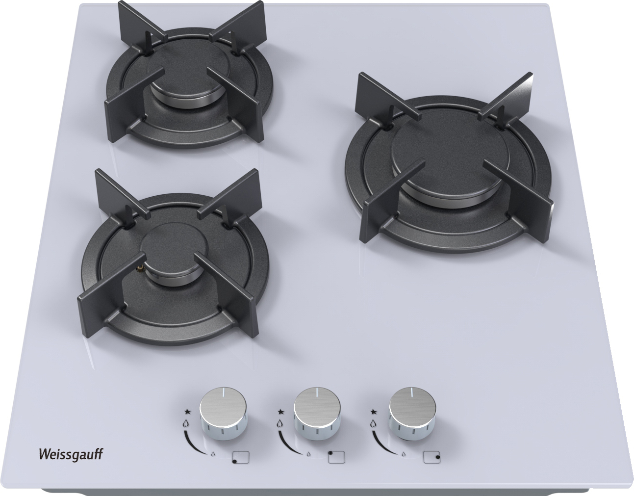 Газовая варочная поверхность Weissgauff HG 430 WGH белый