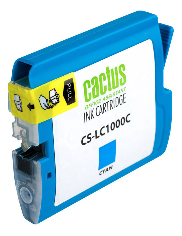Картридж струйный Cactus CS-LC1000C голубой (20мл) для Brother DCP 130C/330С/MFC-240C/5460CN