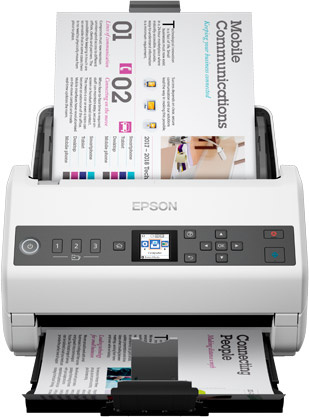 Сканер планшетный/протяжный Epson WorkForce DS-730N (B11B259401/B11B259502) A4 белый