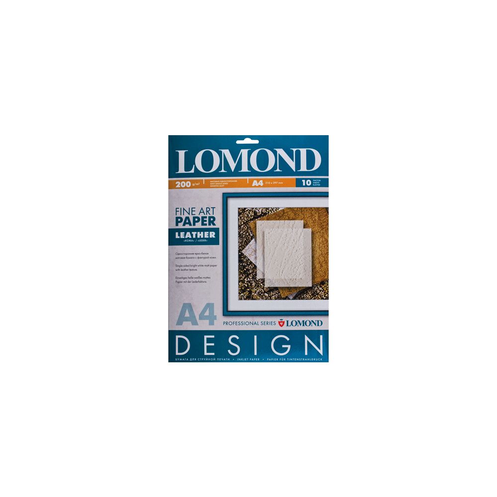 Бумага Lomond 0917041 A4/200г/м2/10л./белый матовое кожа для струйной печати