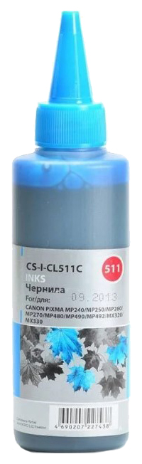 Чернила Cactus CS-I-CL511C голубой 100мл для Canon Pixma MP240/MP250/MP260/MP270/MP480