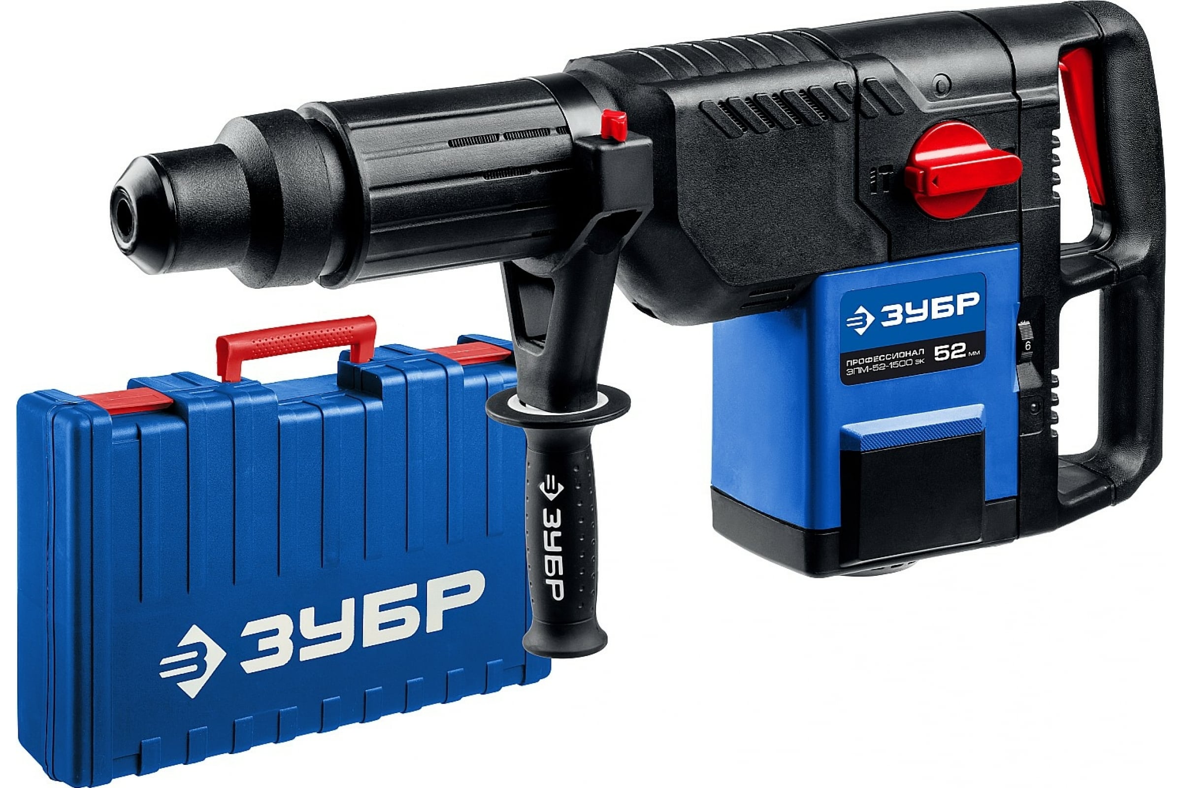 Перфоратор Зубр ЗПМ-52-1500 ЭК патрон:SDS-max уд.:18Дж 1500Вт (кейс в комплекте)