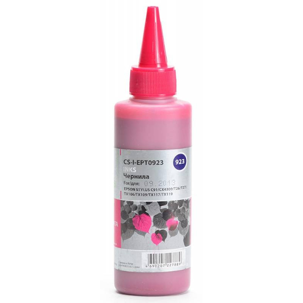 Чернила Cactus CS-I-EPT0923 пурпурный 100мл для Epson St C91/CX4300/T26/T27/TX106/TX109