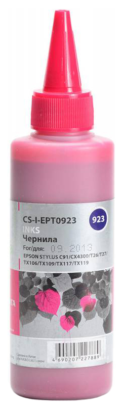 Чернила Cactus CS-I-EPT0923 пурпурный 100мл для Epson St C91/CX4300/T26/T27/TX106/TX109
