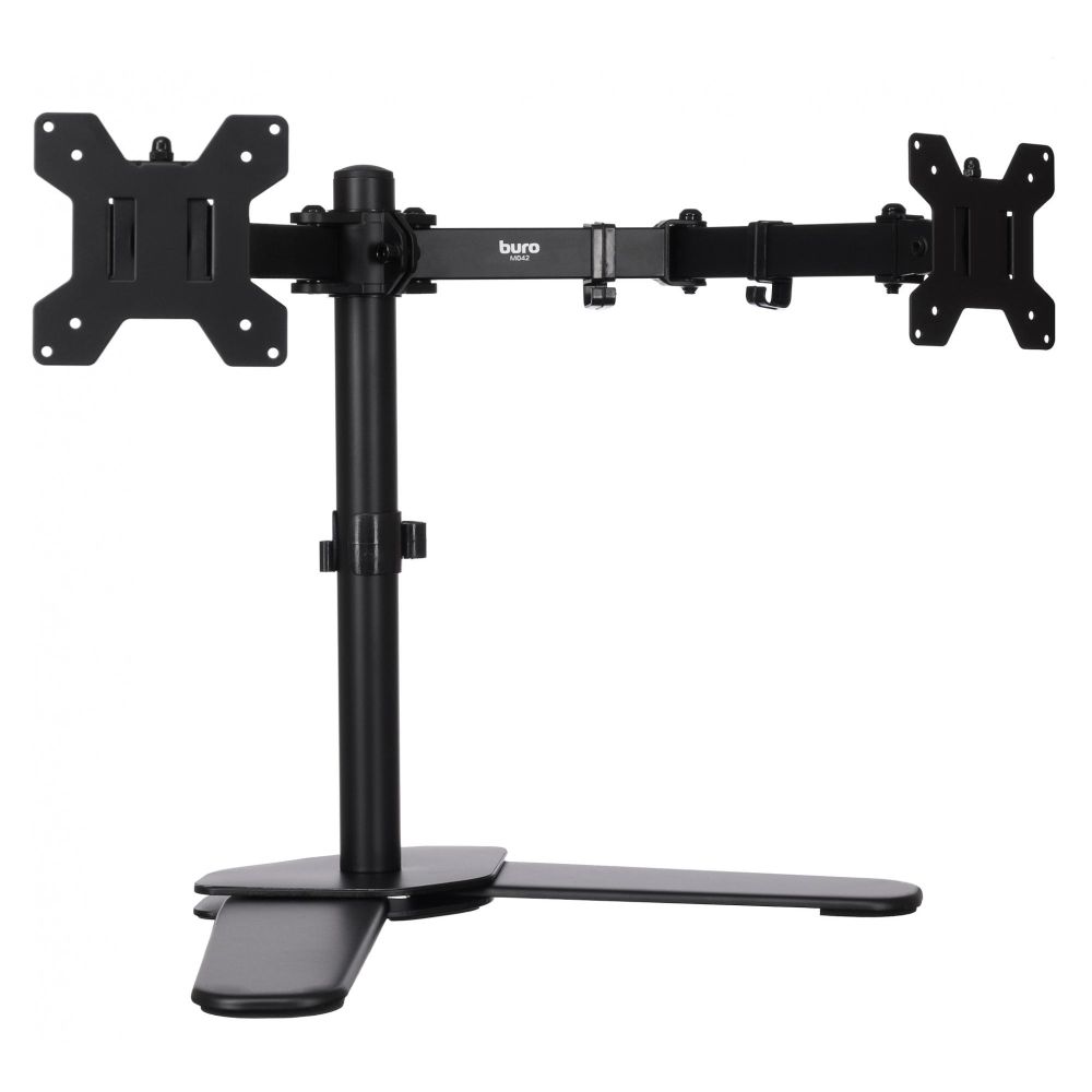 Кронштейн для мониторов ЖК Buro M042 черный 17"-27" макс.8кг настольный поворот и наклон