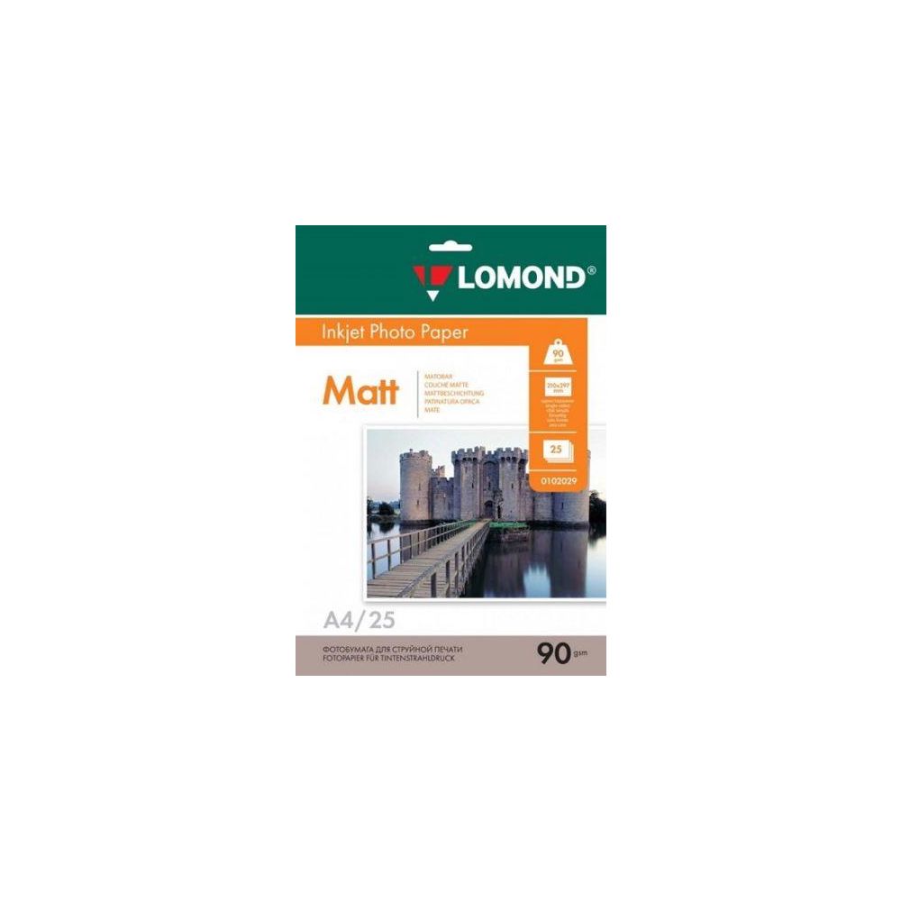 Фотобумага Lomond 0102029 A4/90г/м2/25л./белый матовое для струйной печати
