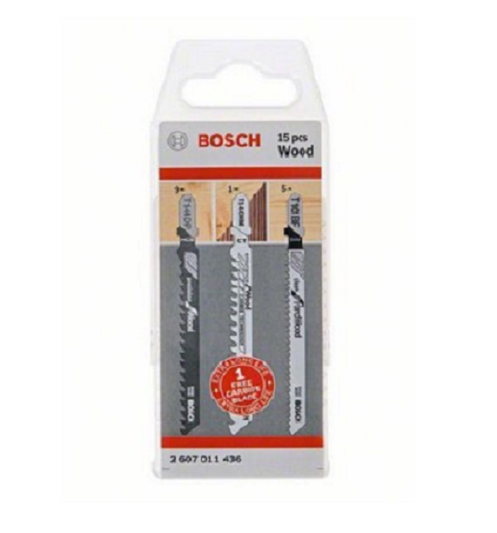 Набор пилок по дереву Bosch 2607011436 15пред. (лобзики)