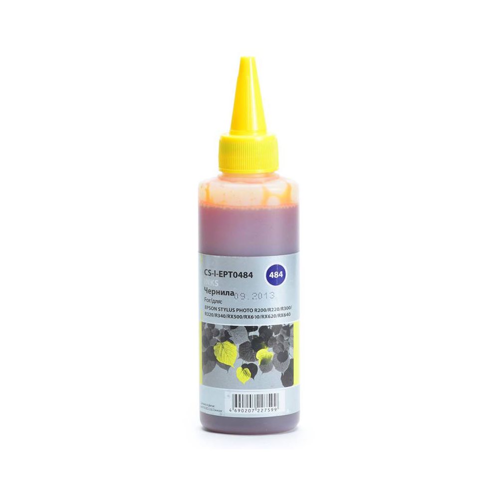Чернила Cactus CS-I-EPT0484 желтый 100мл для Epson StPh R200/R220/R300/R320/R340