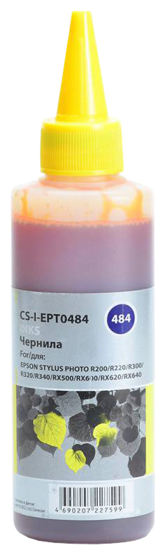 Чернила Cactus CS-I-EPT0484 желтый 100мл для Epson StPh R200/R220/R300/R320/R340