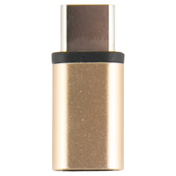 Переходник Redline УТ000013669 micro USB B (m) USB Type-C (f) золотистый