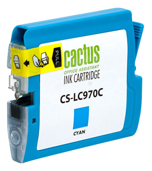 Картридж струйный Cactus CS-LC970C голубой (20мл) для Brother DCP-135C/150C/MFC-235C/260C
