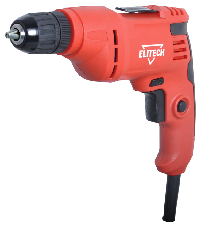 Дрель безударная Elitech Д 400РЭ 400Вт патрон:быстрозажимной реверс (183679)