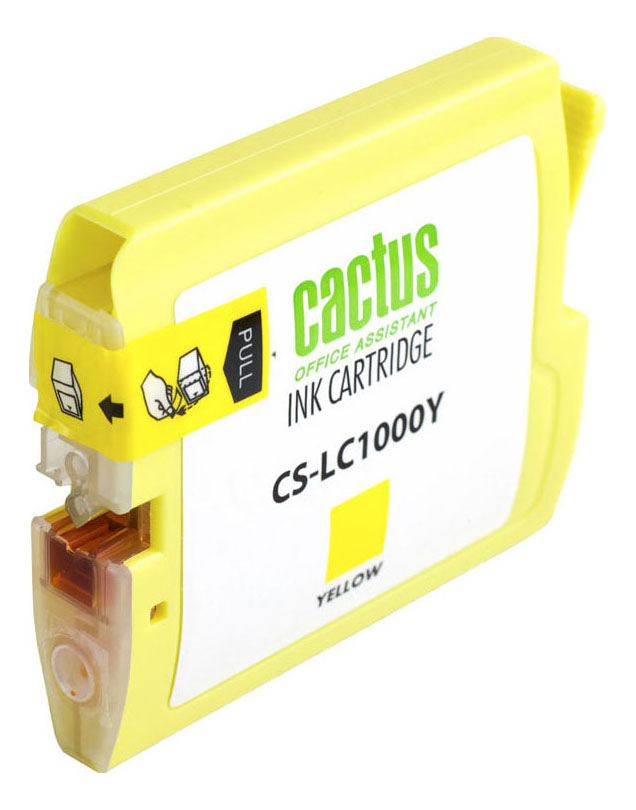 Картридж струйный Cactus CS-LC1000Y желтый (20мл) для Brother DCP 130C/330С/MFC-240C/5460CN