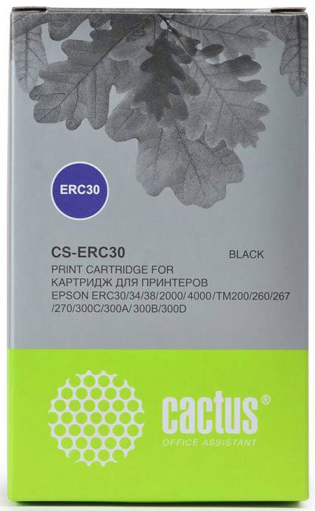 Картридж матричный Cactus CS-ERC30 черный для Epson ERC 30/34/38/TM-U220