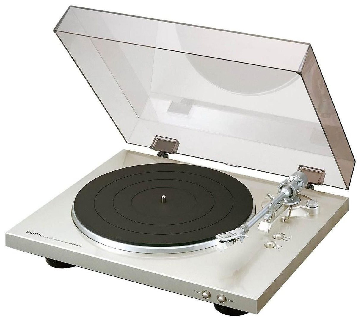 Проигрыватель винила Denon DP-300F полностью автоматический серебристый