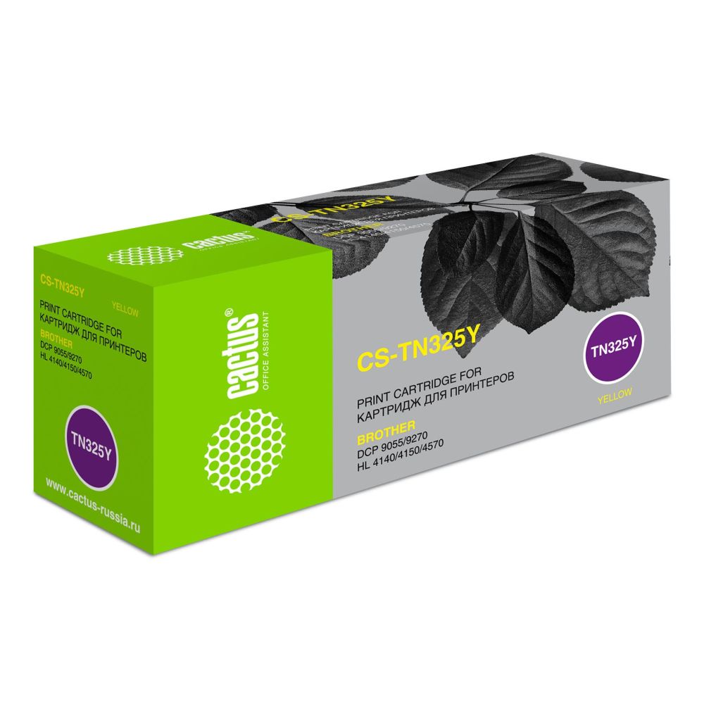 Картридж лазерный Cactus CS-TN325Y TN-325Y желтый (3500стр.) для Brother DCP-9055/9270/HL-4140/4150/
