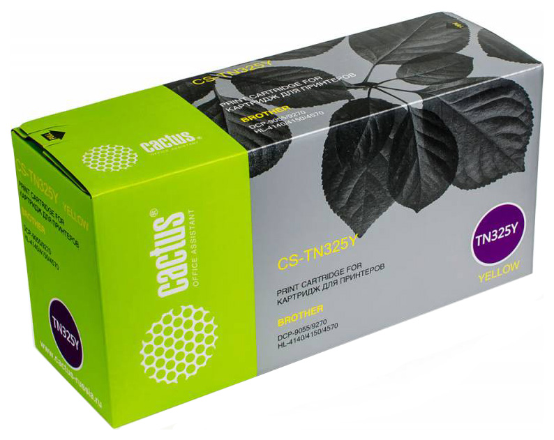 Картридж лазерный Cactus CS-TN325Y TN-325Y желтый (3500стр.) для Brother DCP-9055/9270/HL-4140/4150/