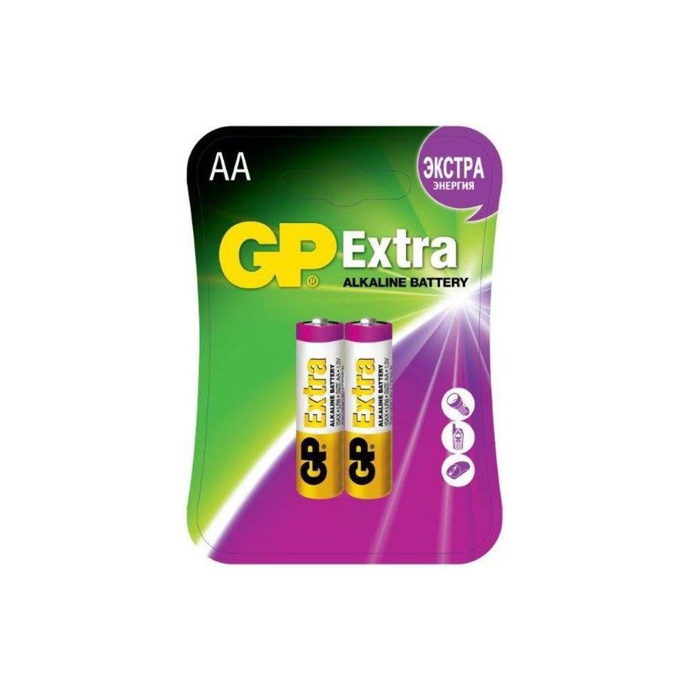 Батарея GP Extra Alkaline 15AX LR6 AA (2шт) блистер