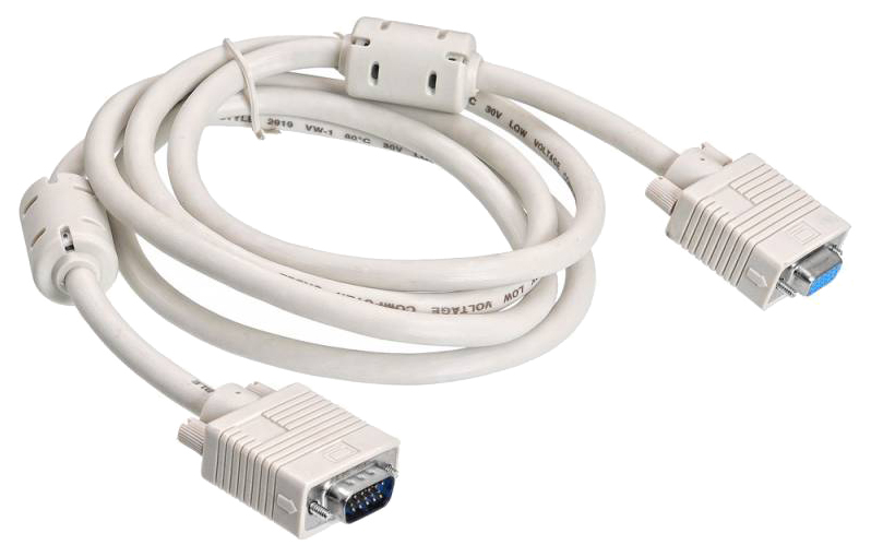 Кабель-удлинитель Buro CAB015S-06 VGA (m) VGA (f) 1.8м феррит.кольца серый