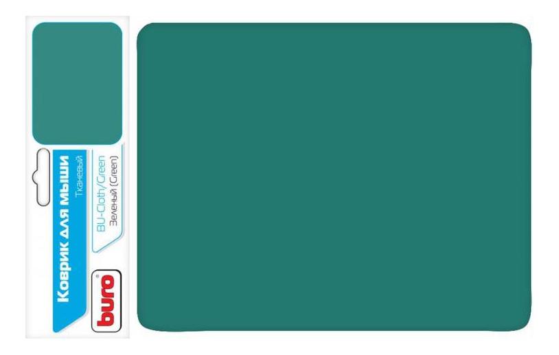 Коврик для мыши Buro BU-CLOTH Мини зеленый 230x180x3мм (BU-CLOTH/GREEN)