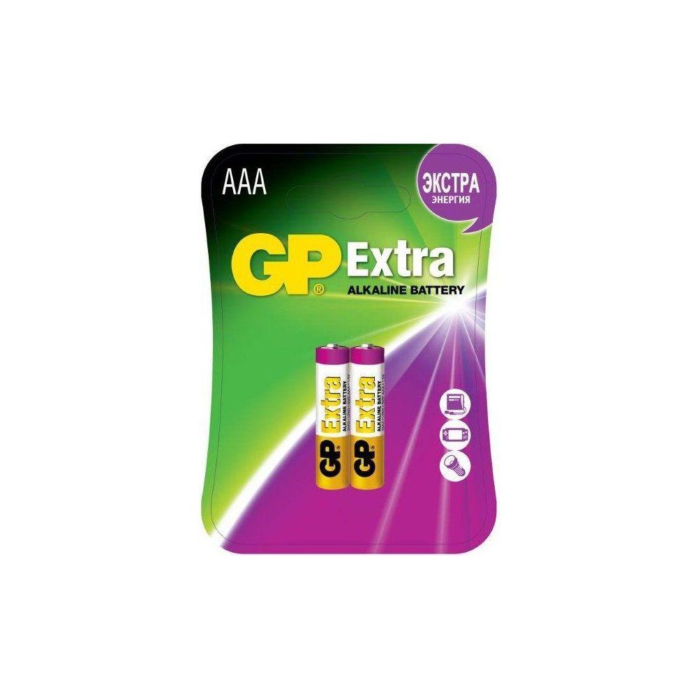 Батарея GP Extra Alkaline 24AX LR03 AAA (2шт) блистер