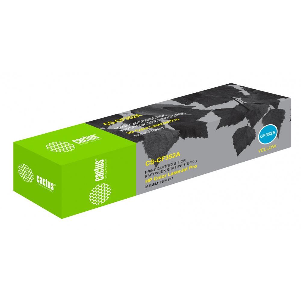Картридж лазерный Cactus CS-CF352A CF352A желтый (1000стр.) для HP M176/M177