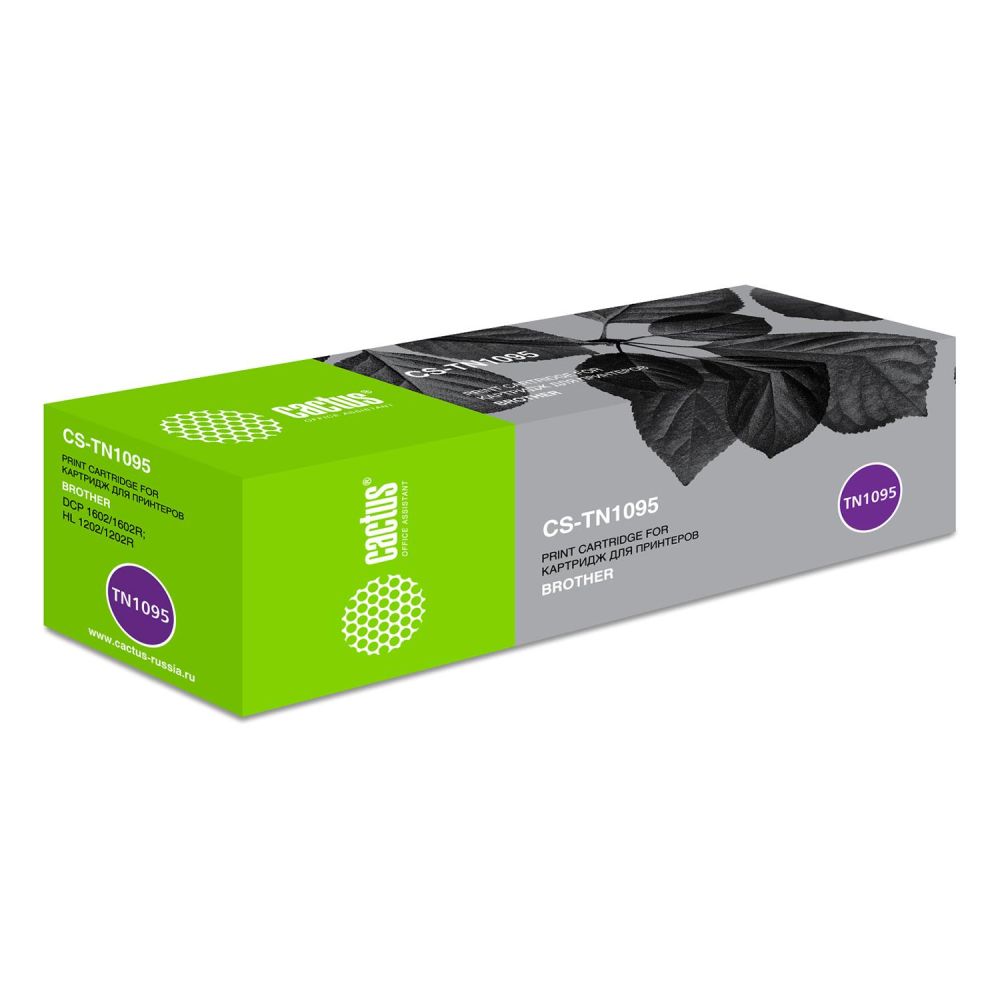 Картридж лазерный Cactus CS-TN1095 TN-1095 черный (1500стр.) для Brother DCP 1602/1602R, HL 1202/120