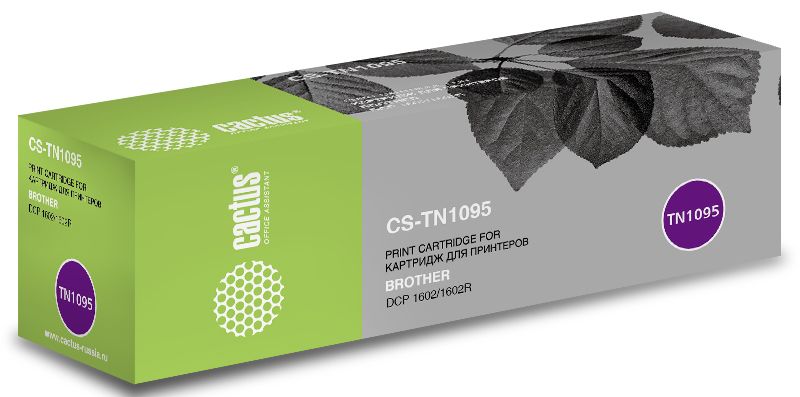 Картридж лазерный Cactus CS-TN1095 TN-1095 черный (1500стр.) для Brother DCP 1602/1602R, HL 1202/120