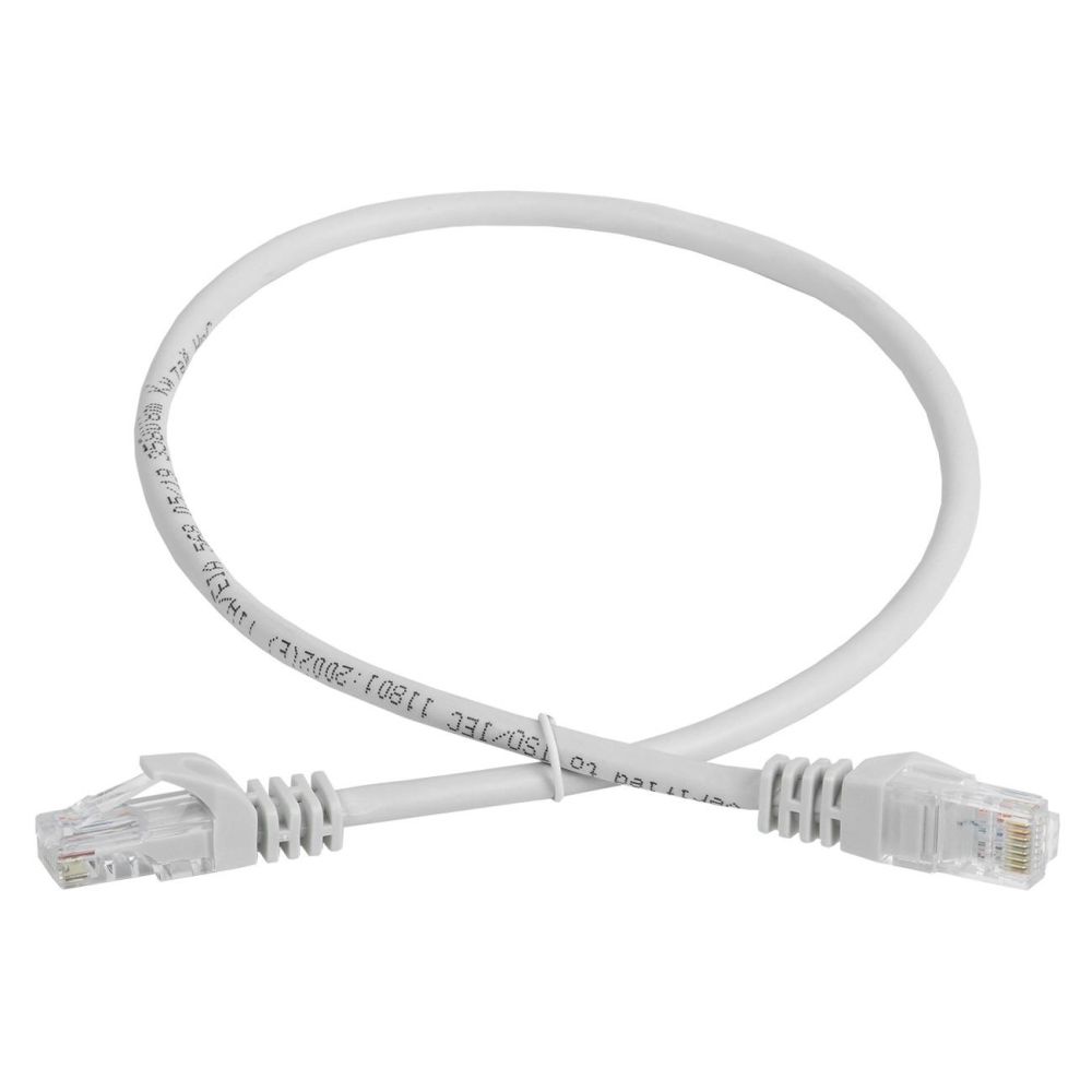 Патч-корд ITK PC01-C5EU-1M-G UTP RJ-45 вил.-вилка RJ-45 кат.5E 1м серый ПВХ (уп.:1шт)