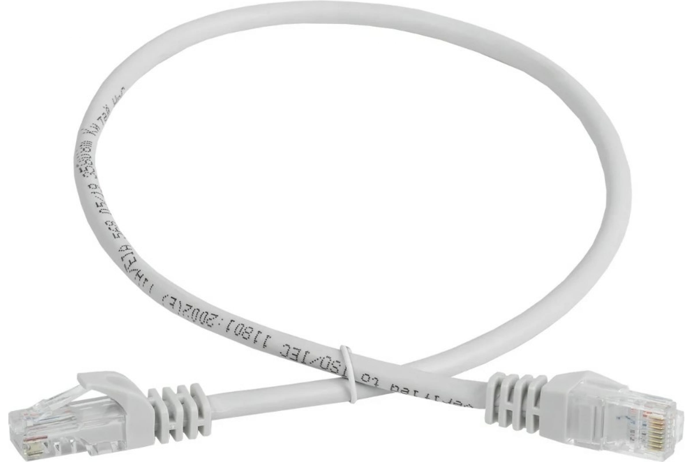Патч-корд ITK PC01-C5EU-1M-G UTP RJ-45 вил.-вилка RJ-45 кат.5E 1м серый ПВХ (уп.:1шт)