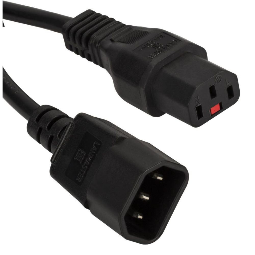 Шнур питания Lanmaster LAN-PP13/14-1.8-BK C13-С14 проводник.:3x0.75мм2 1.8м 220В 10А (упак.:1шт) чер