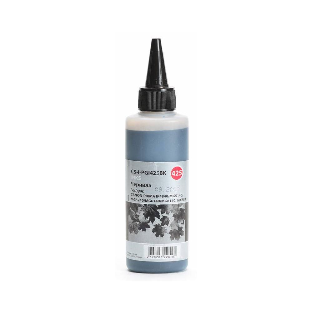 Чернила Cactus CS-I-PGI425BK черный пигментный 100мл для Canon Pixma iP4840/MG5140/5240/6140/8140/MX