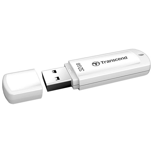 Флеш Диск Transcend 32GB Jetflash 370 TS32GJF370 USB2.0 белый