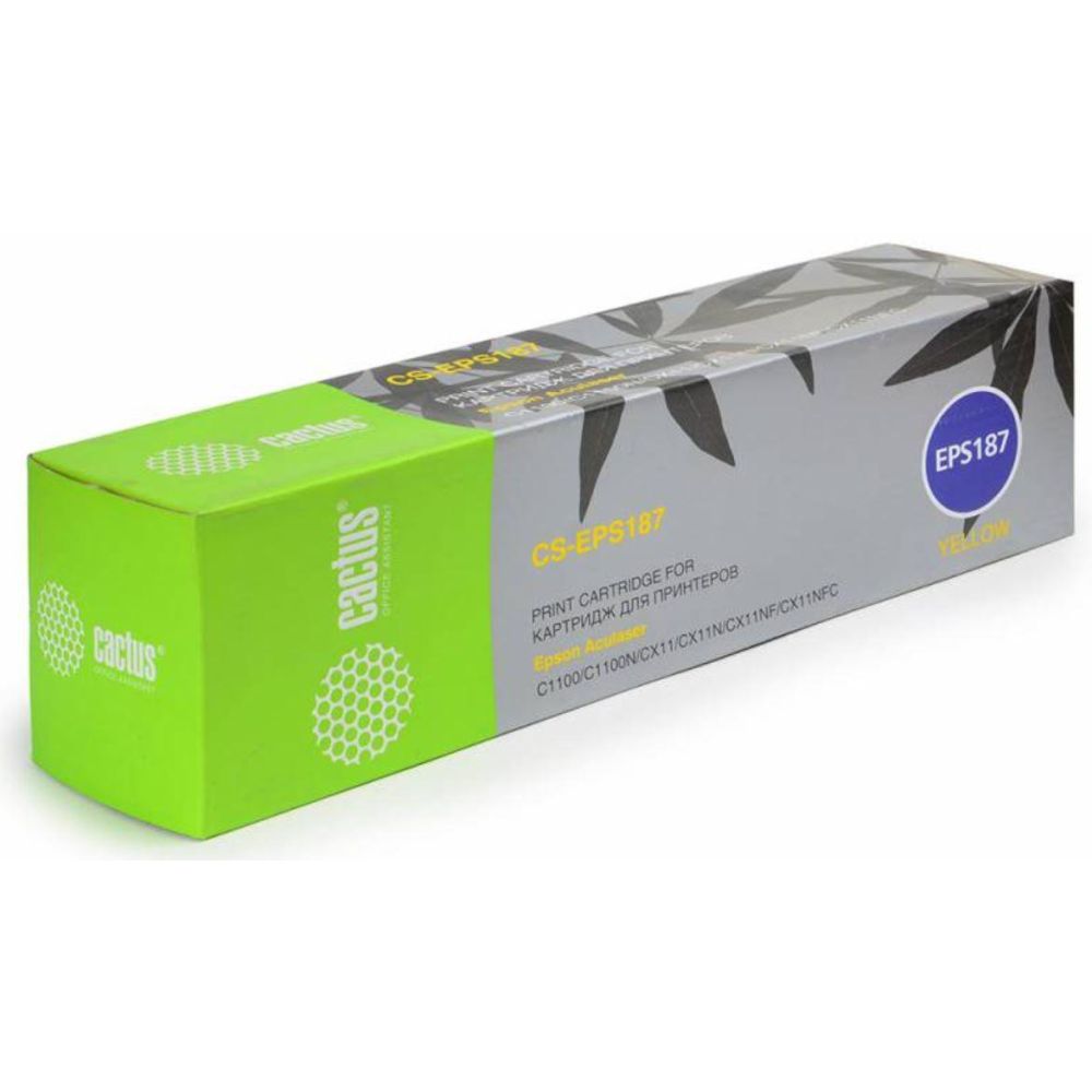Картридж лазерный Cactus CS-EPS187 S050187 желтый (4000стр.) для Epson AcuLaser C1100/C1100N/CX11/CX