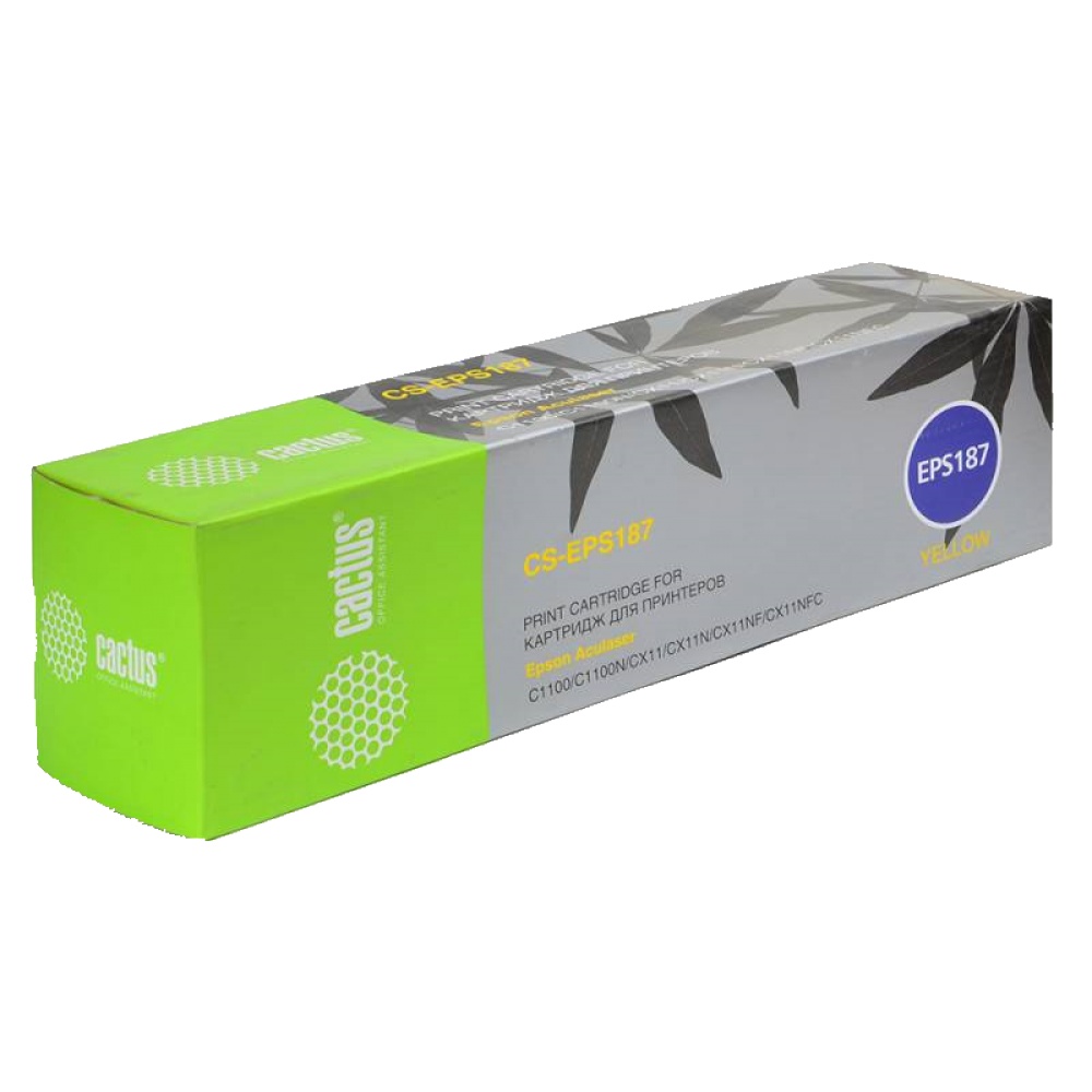 Картридж лазерный Cactus CS-EPS187 S050187 желтый (4000стр.) для Epson AcuLaser C1100/C1100N/CX11/CX