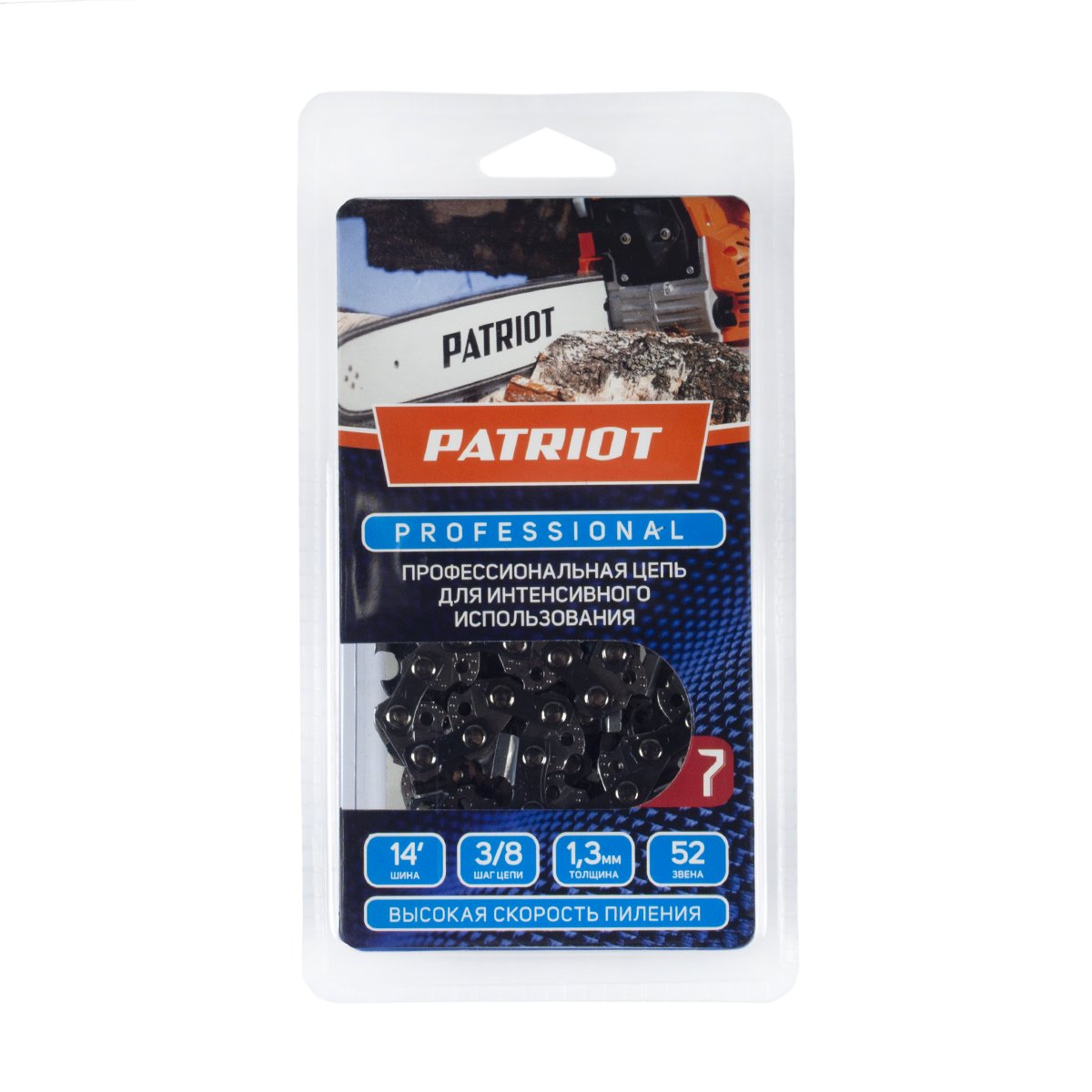 Цепь для цепных пил Patriot 91LP-52E Professional 3/8" 52звен. (862321035)