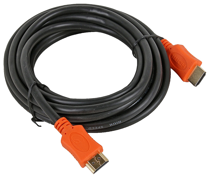 Кабель HDMI Cablexpert 19M/19M, v2.0, Light, позол.разъемы, экран, 4.5м, черный, пакет