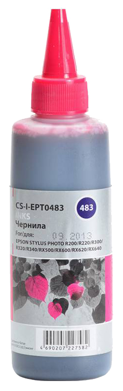 Чернила Cactus CS-I-EPT0483 пурпурный 100мл для Epson StPh R200/R220/R300/R320