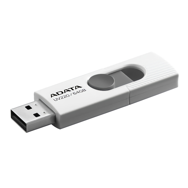 Флеш Диск A-Data 64GB UV220 AUV220-64G-RWHGY USB2.0 белый/серый