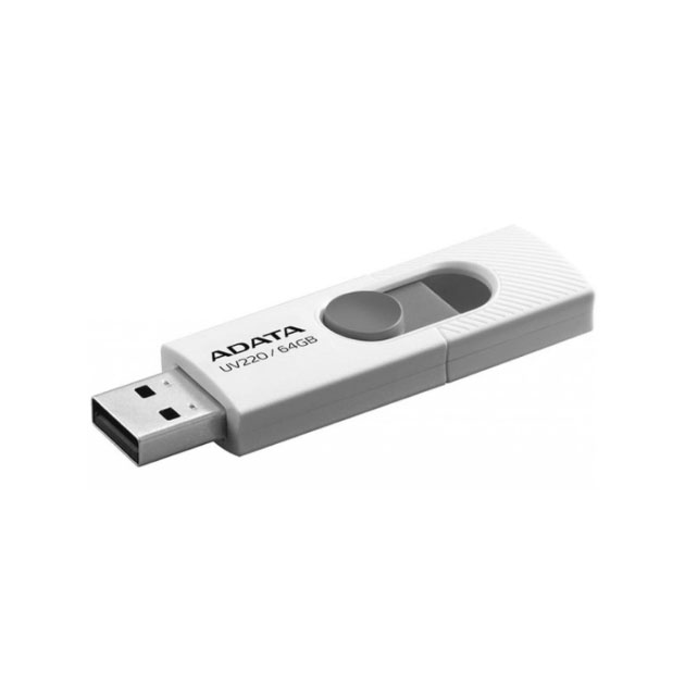 Флеш Диск A-Data 64GB UV220 AUV220-64G-RWHGY USB2.0 белый/серый