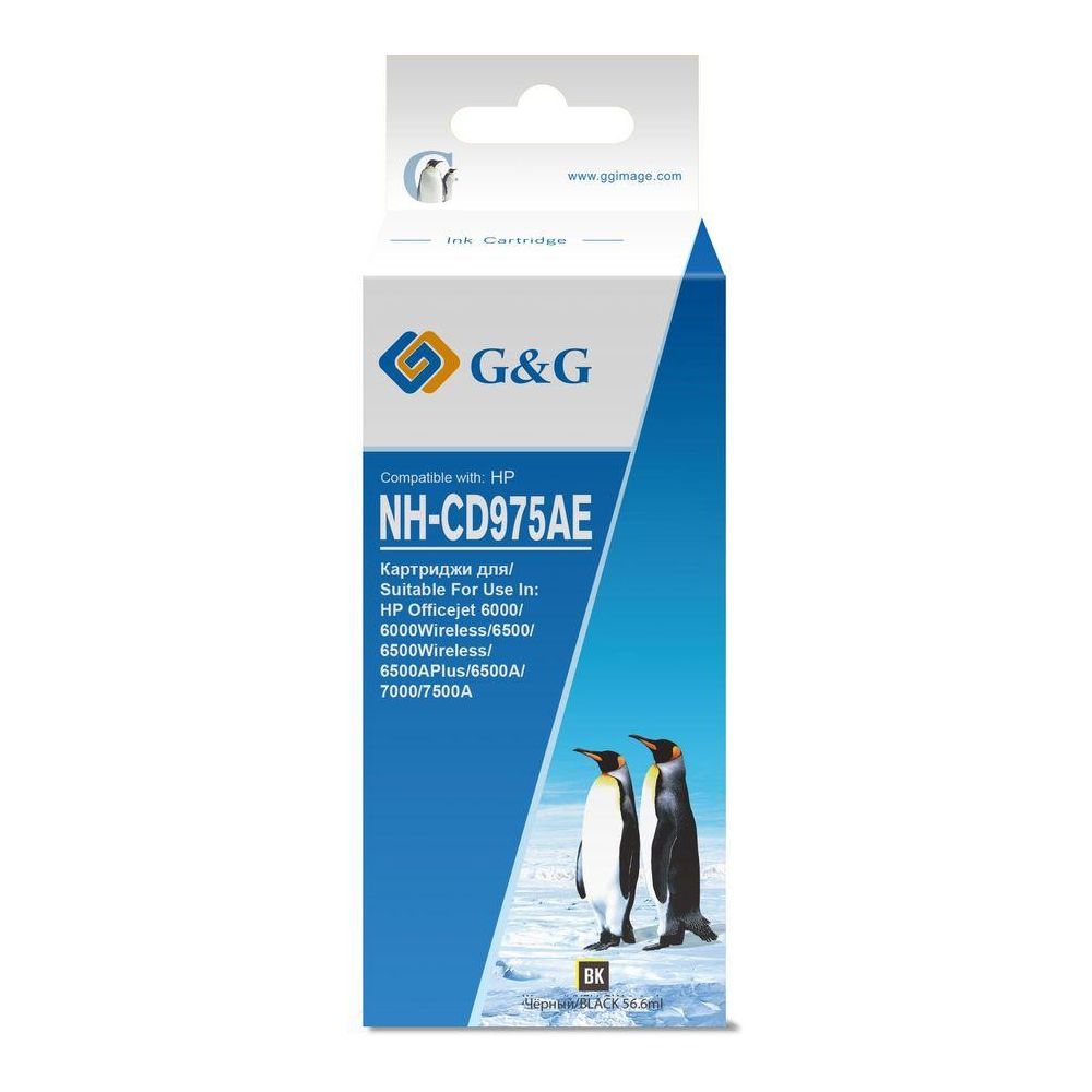 Картридж струйный G&G NH-CD975AE черный (56.6мл) для HP Officejet 6000/6000Wireless/6500/6500Wireles